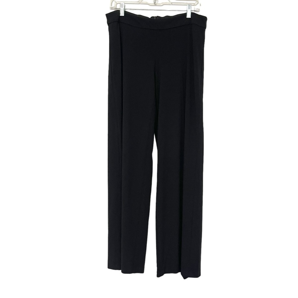 Equestrian Black Wide Leg Back Zip Pants Size Large Western Neutral Outdoor